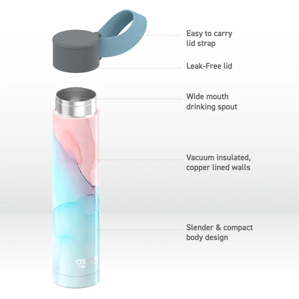 Aqua Marble Skinny Mini Flask - Image 5