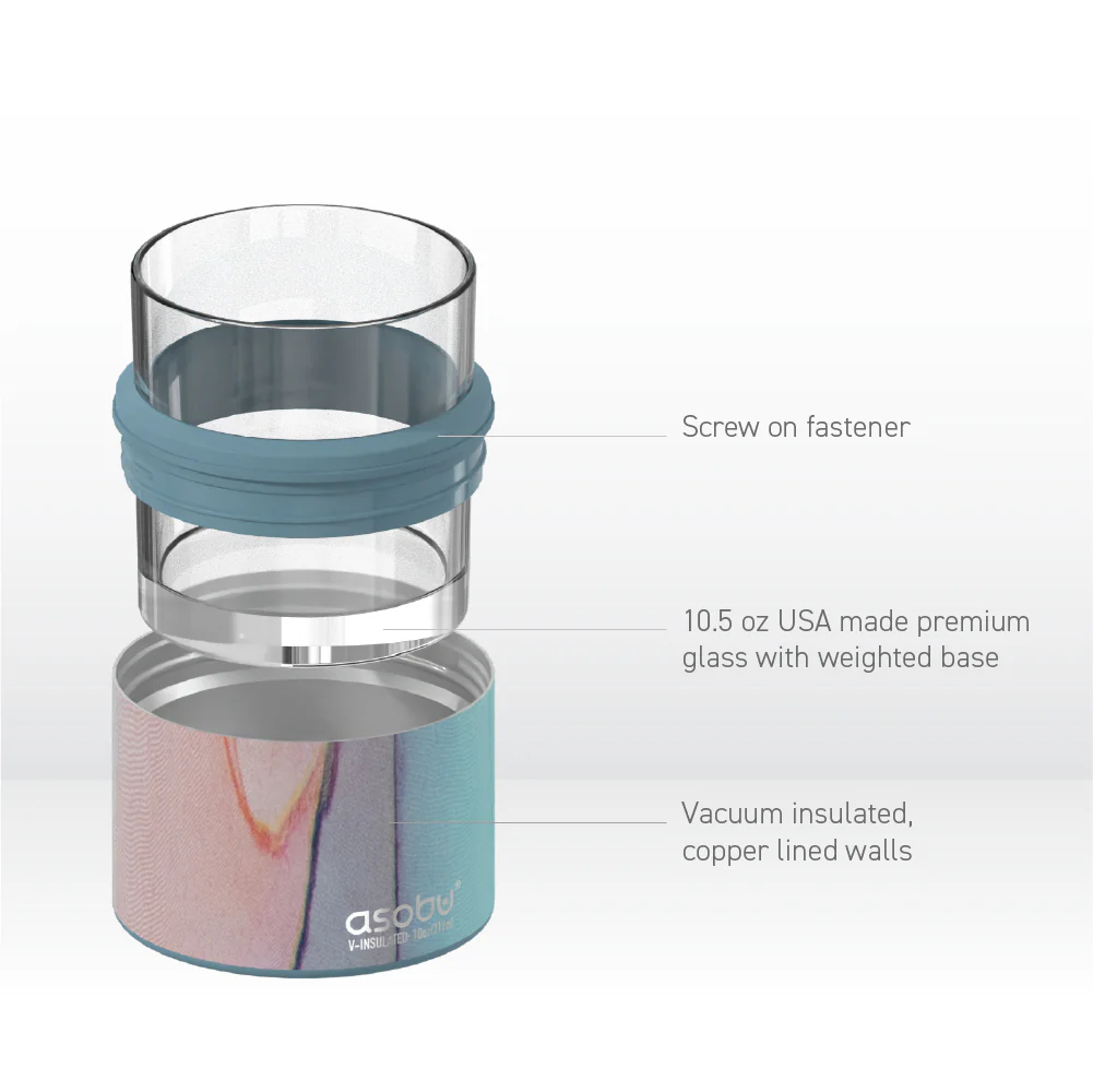 Aqua Marble Whiskey Insulated Sleeve - Image 5