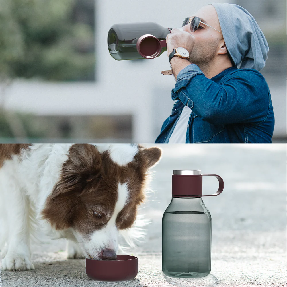 Burgundy Dog Bowl Bottle Lite - Image 11
