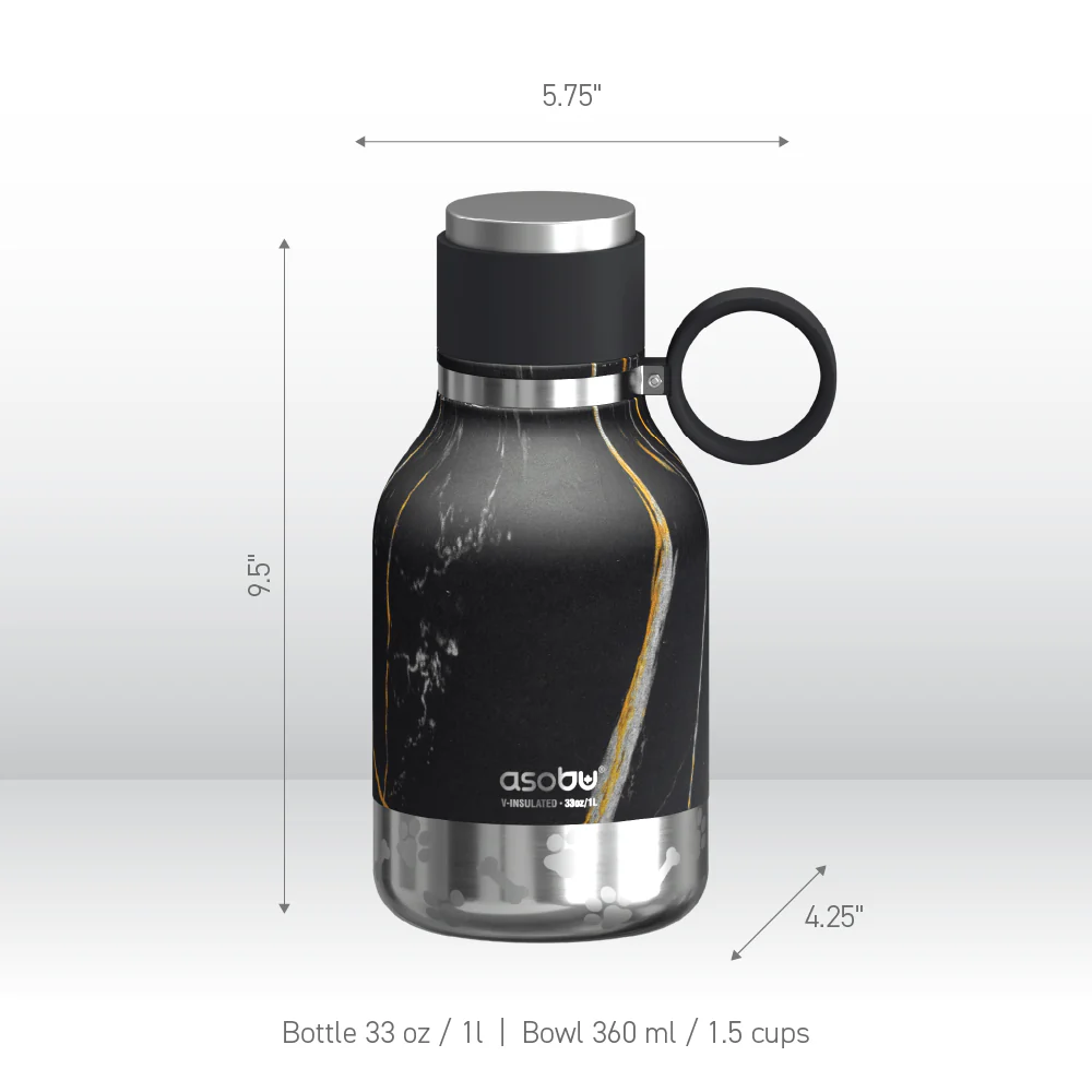 Midnight Marble Dog Bowl Bottle - Image 6