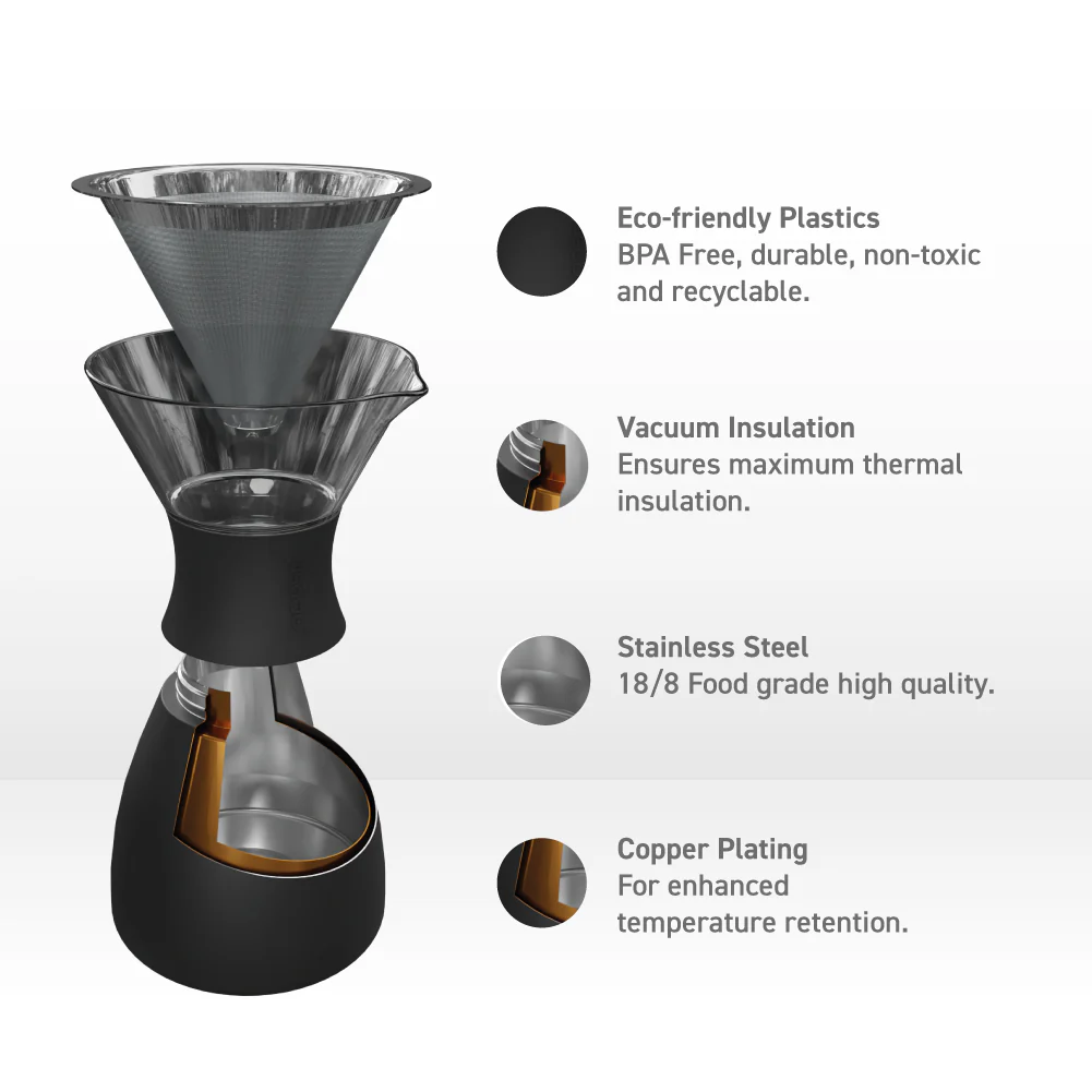 Midnight Marble Pour Over Coffee Maker - Image 5