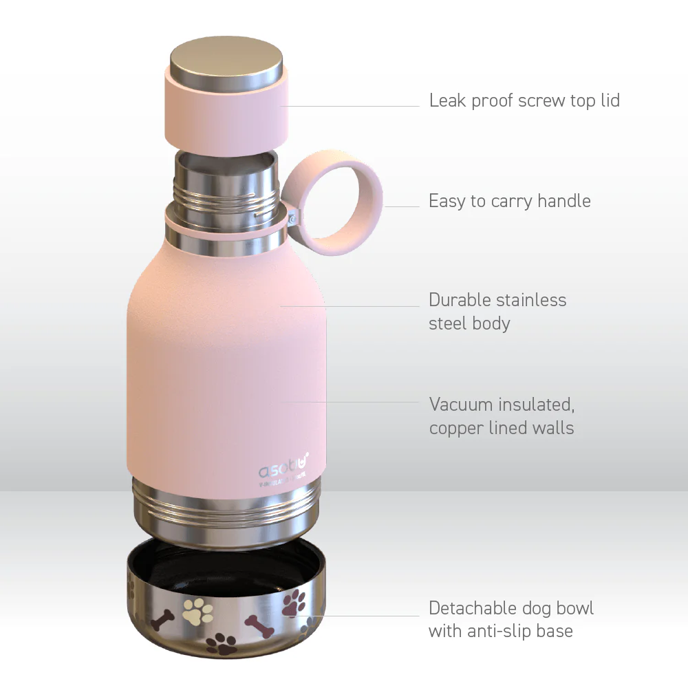 Powdered Pink Dog Bowl Bottle - Image 5