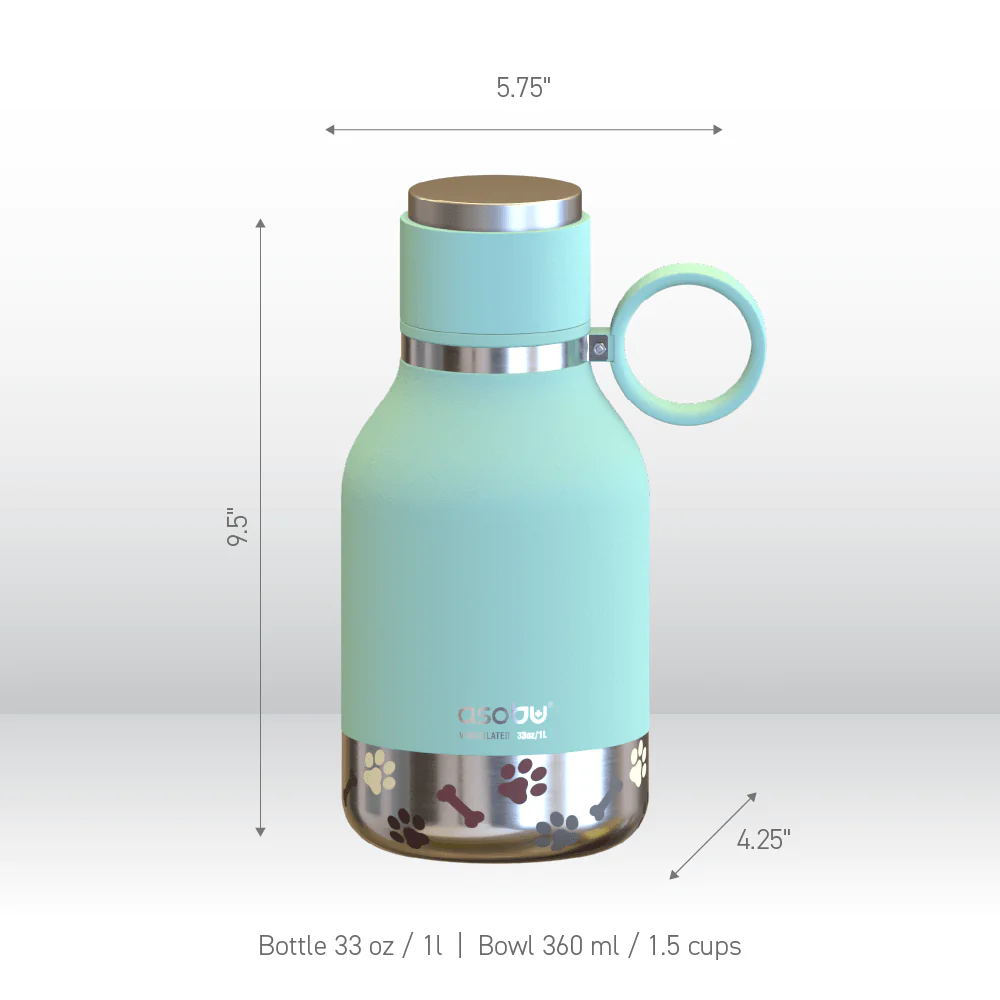 Teal Dog Bowl Bottle - Image 6