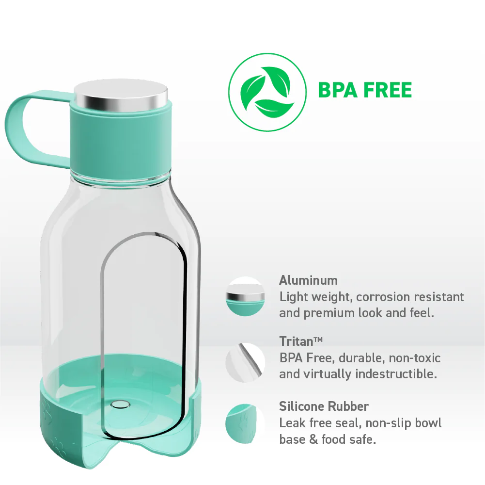 Teal Dog Bowl Bottle Lite - Image 3