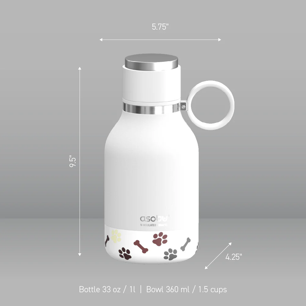 White Dog Bowl Bottle - Image 6