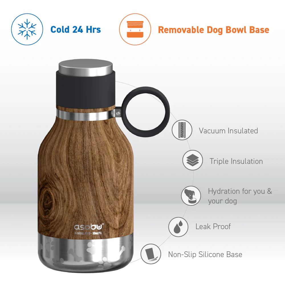Wood Dog Bowl Bottle - Image 3